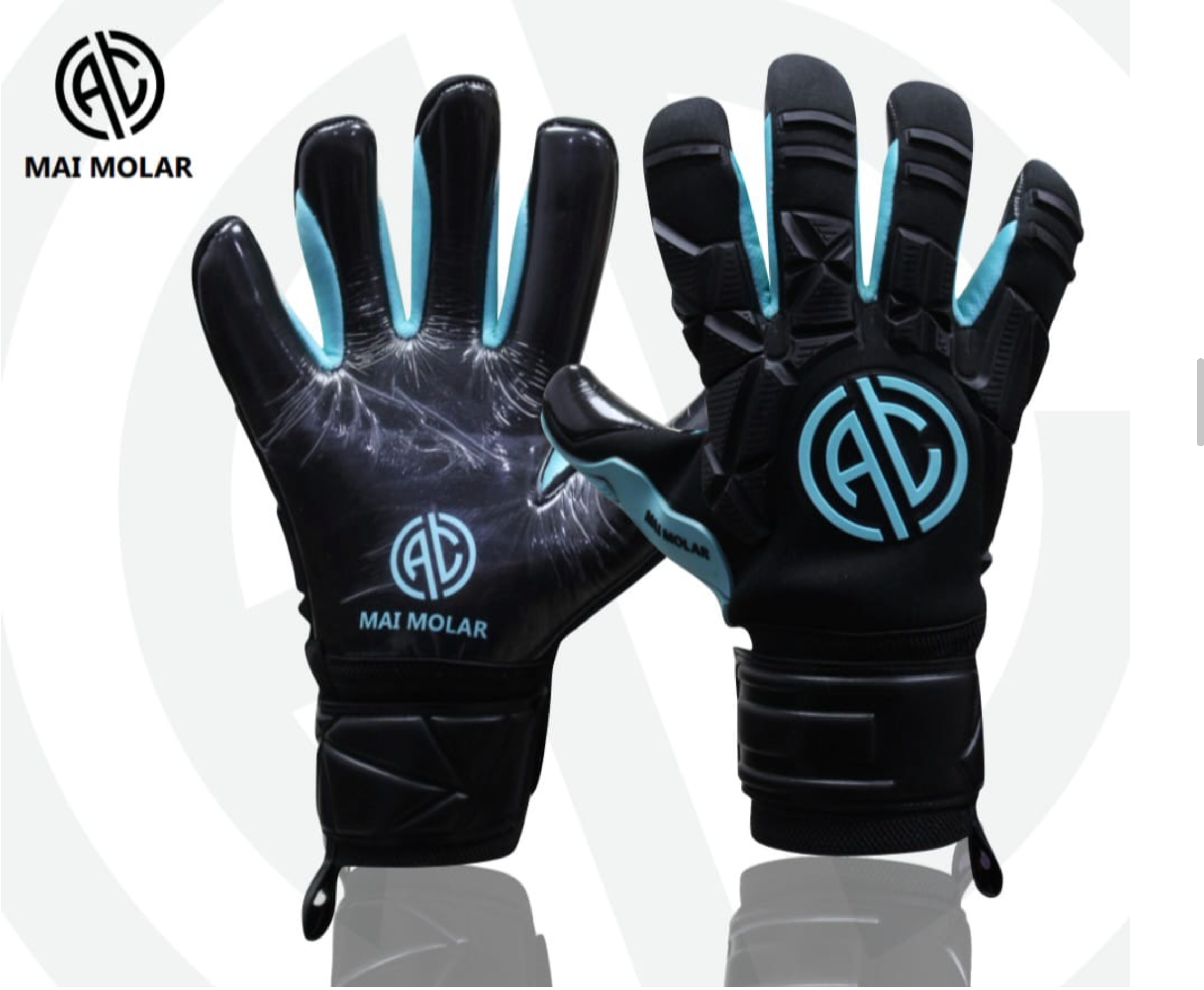 AC GLOVES BLACK & CYAN